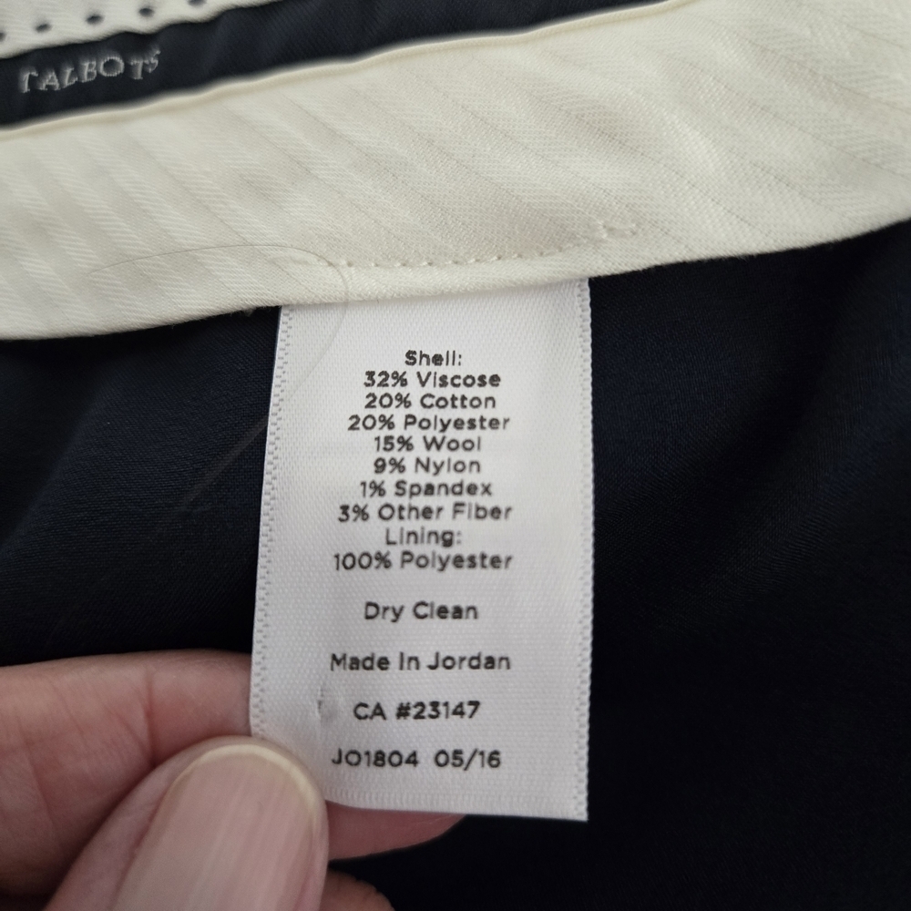 Talbots Windsor Blue Gray Wool  Pants Size 12 - Picture 9 of 11